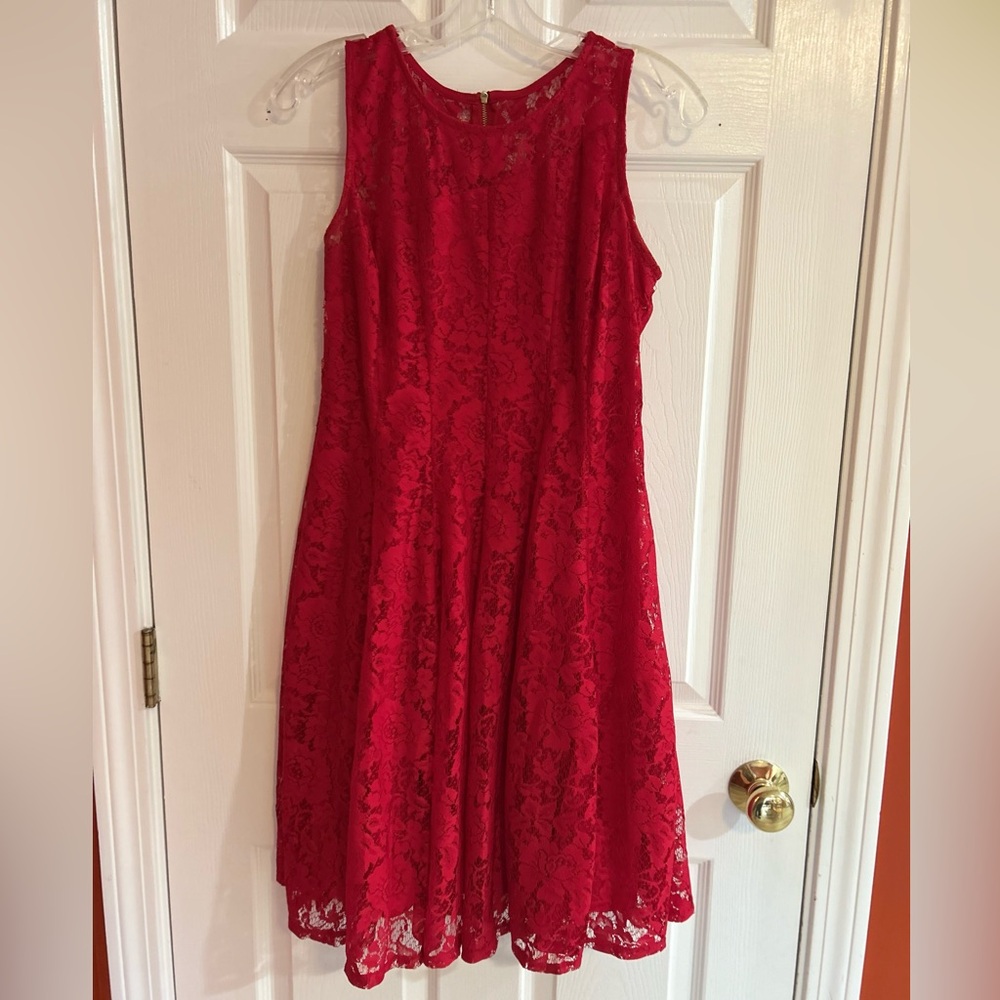 Red Lace Cocktail Dress